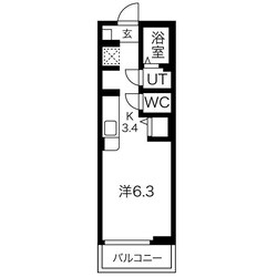 愛宕橋駅 徒歩5分 3階の物件間取画像